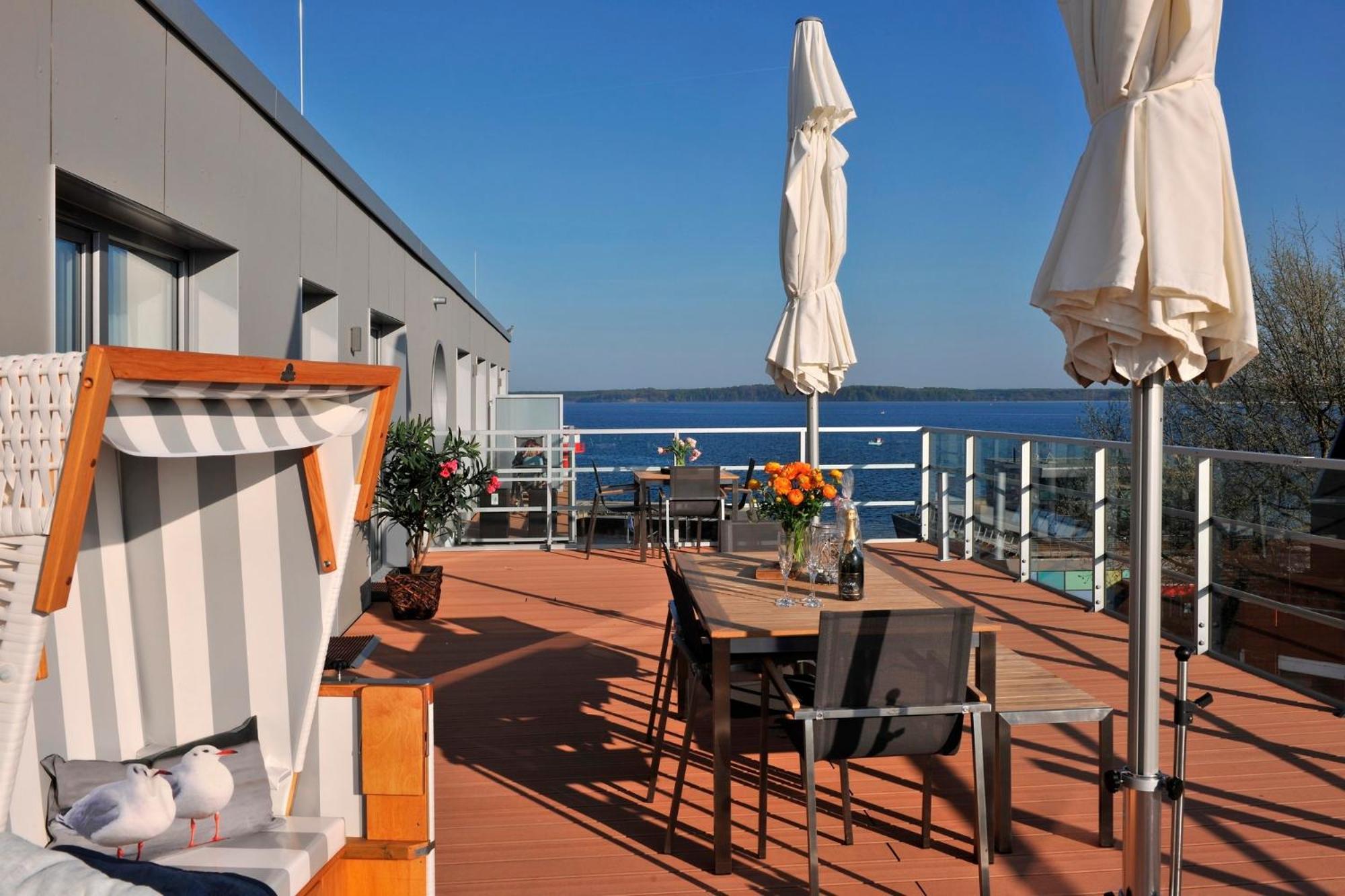 Apartment 37 "Sonnendeck", Blickrichtung Von Der Terrasse Auf Das Offenes Meer, Strand, Innenstadt Eckernförde Exterior foto